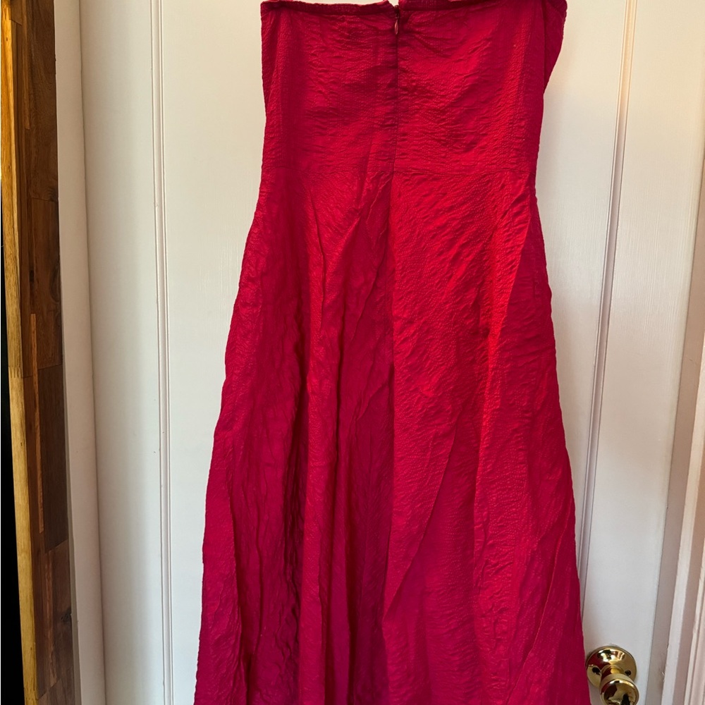 Strapless Jcrew dress, great texture cotton